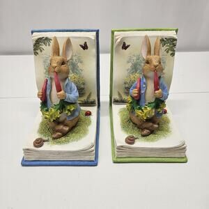 Peter Rabbit Beatrix Potter Set of 2 Book Ends Nursery Decor Barnes And Noble